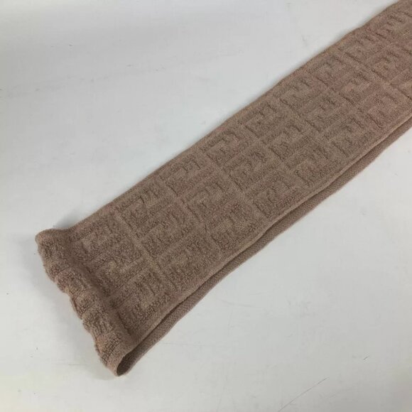 FENDI Logo FF Scarf Nylon / Rayon Beige - Picture 10 of 13